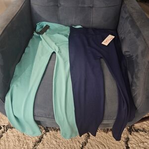 Two-Pack Teal and Navy Leggings